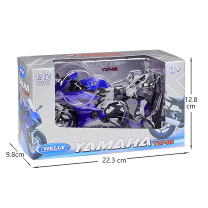 WELLY 1/12 Yamaha YZF-R6 Die Cast Motorcycle Model Toy Vehicle Collection Autobike Shork-Absorber Off Road Autocycle Toys Car