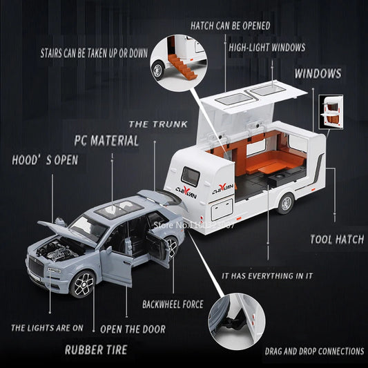 1/32 Rolls Royce Cullinan RV Car Model Alloy