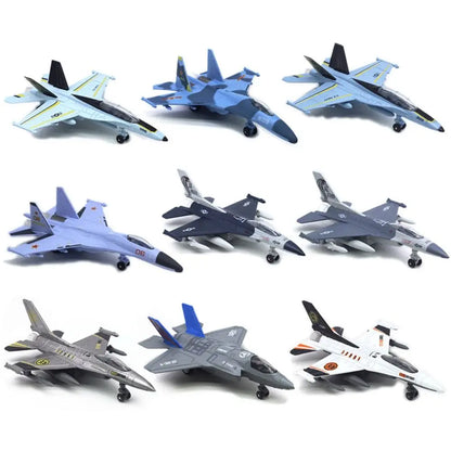 Pullback & Go Jet Rafale Fighter Aircraft Toy with Light Sound Diecast F16 F22 F35