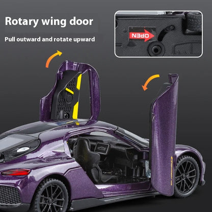 1:32 Gemera GT Super Sports Car Alloy Diecast Model Sound & Light Pull Back Toy Collection Of Hobby Decorative Fine Ornaments
