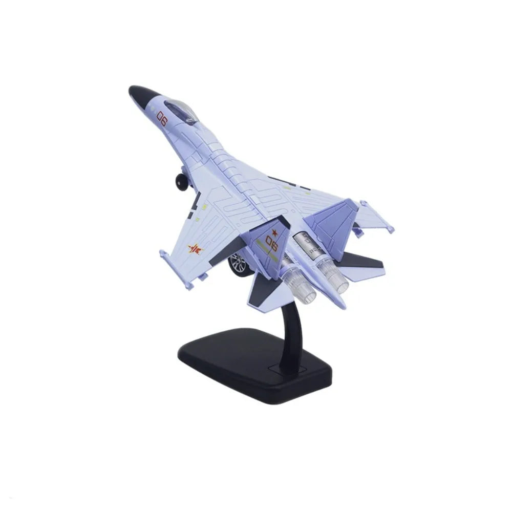 Pullback & Go Jet Rafale Fighter Aircraft Toy with Light Sound Diecast F16 F22 F35