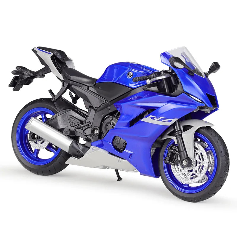 WELLY 1/12 Yamaha YZF-R6 Die Cast Motorcycle Model Toy Vehicle Collection Autobike Shork-Absorber Off Road Autocycle Toys Car