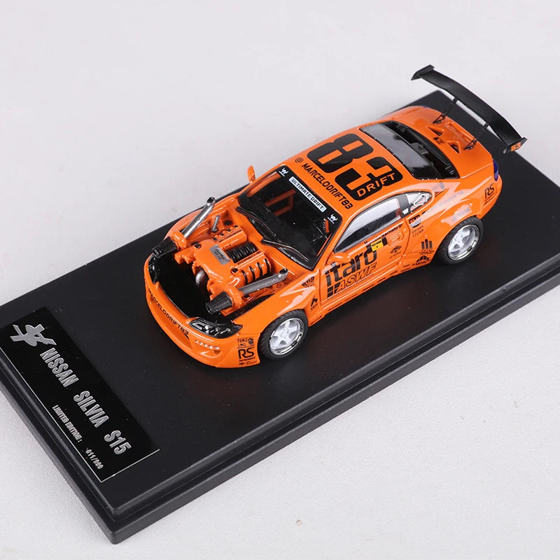 YS 1:64 Silvia S15 Modified Alloy Moldel Car