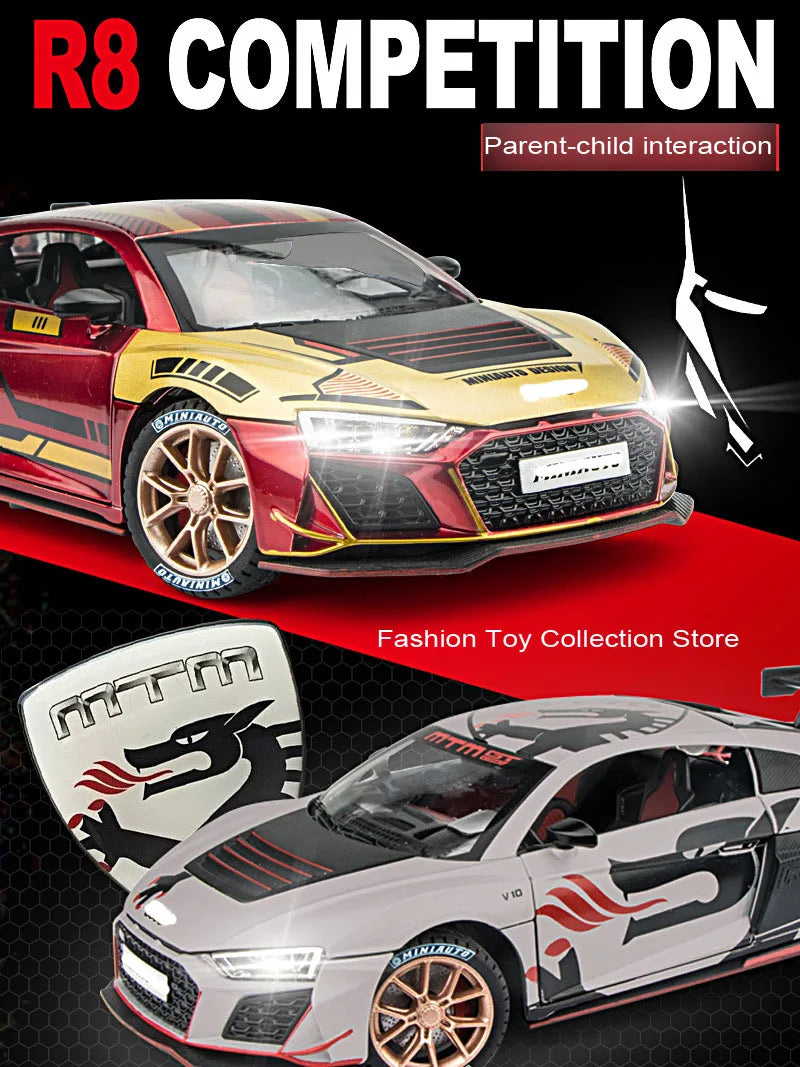 1: 24 AUID R8 Alloy Car