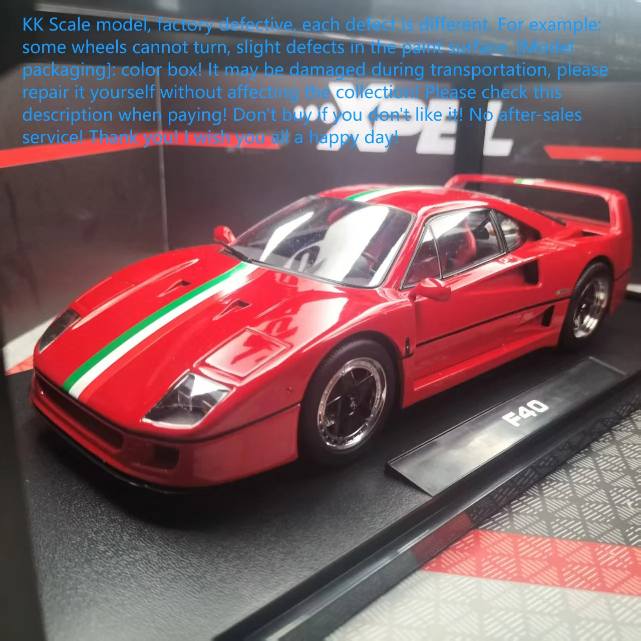Defective Die-cast 1:18 Scale F40 Supercar
