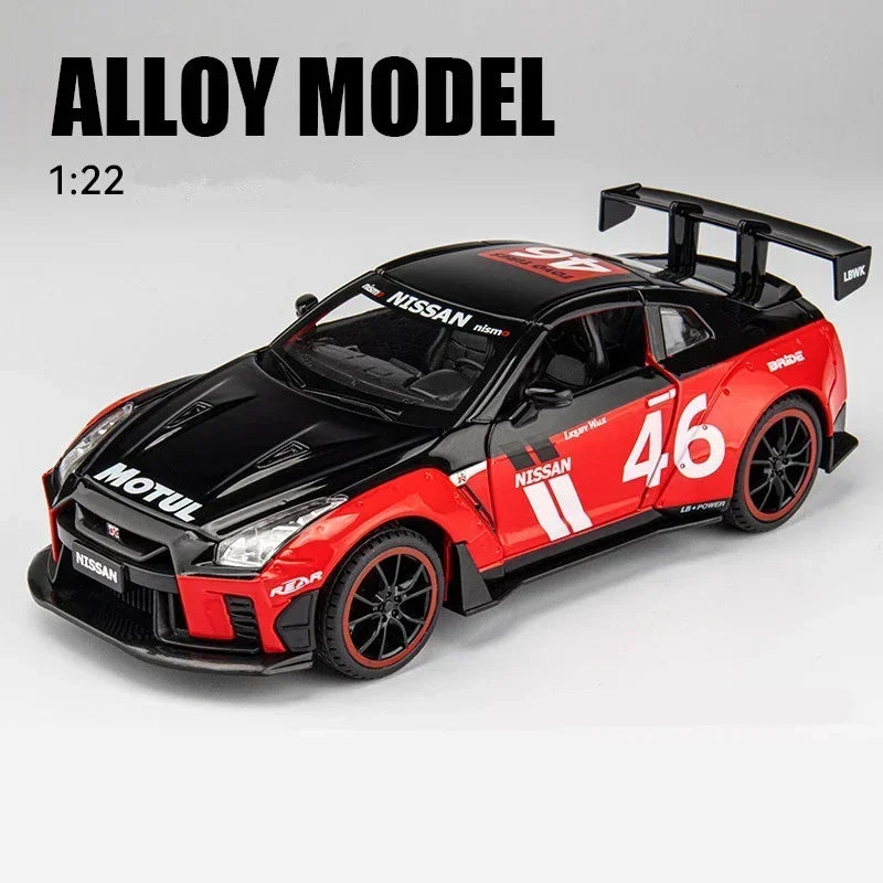 1:24 God Of War Nissan Skyline GTR R34 R35 Alloy