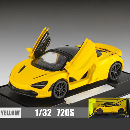 1:32 McLaren 720s Supercar Sports Alloy Diecast Model Car Sound & Light High Simulation Hobby Collection Birthday Gifts For Boy