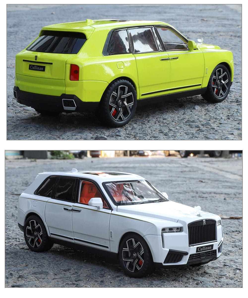 1:24 Rolls Royce Cullinan SUV Alloy Diecast Metal Model Car Pull Back Sound And Light Children's Toy Car Mini GT Miniature Gift