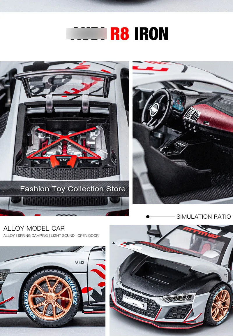 1: 24 AUID R8 Alloy Car