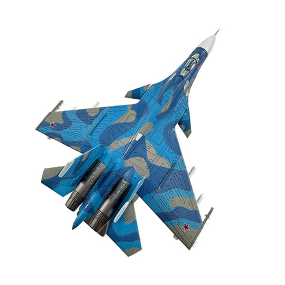 Diecast Model Aircraft Toy 1:100 Simulation SU-33 Fighter for Room Decor