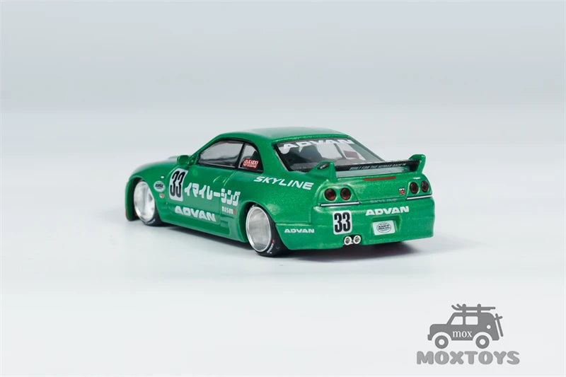 Kaido House x MINI GT 1:64 Skyline GT-R R33 IMAI Racing V1 Green Diecast Model Car