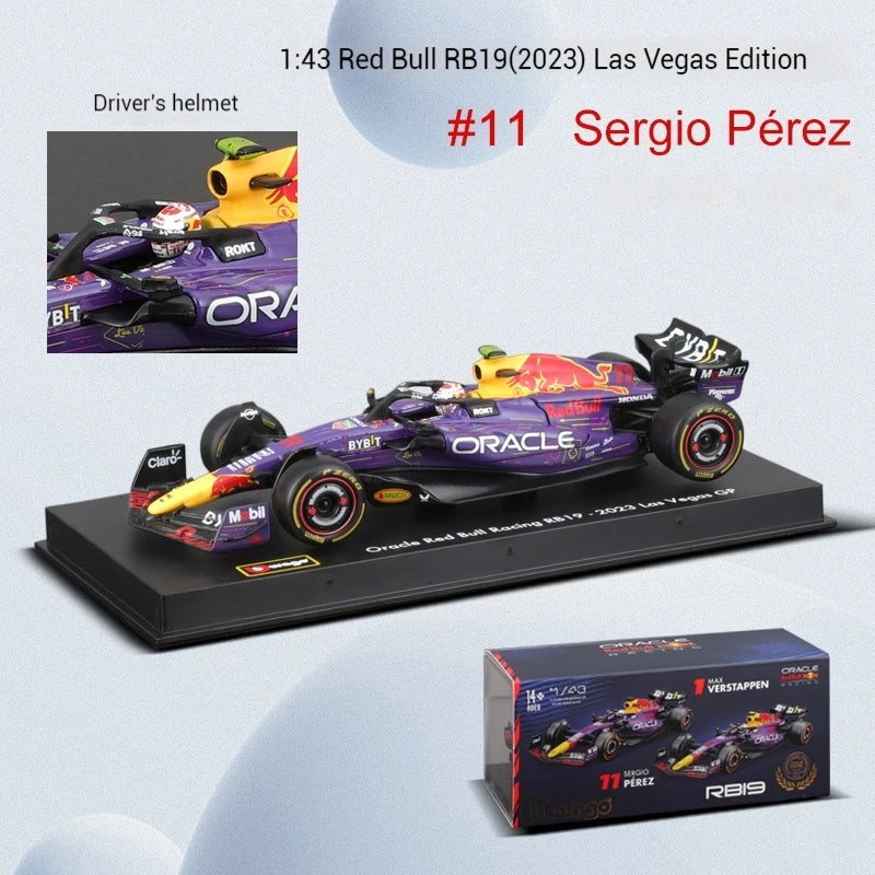 Bburago 2024 1:43 Aston Martin Amr23 F1 Car #14 #18 Rb19 Las Vegas   Racing Edition