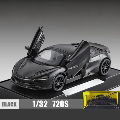 1:32 McLaren 720s Supercar Sports Alloy Diecast Model Car Sound & Light High Simulation Hobby Collection Birthday Gifts For Boy