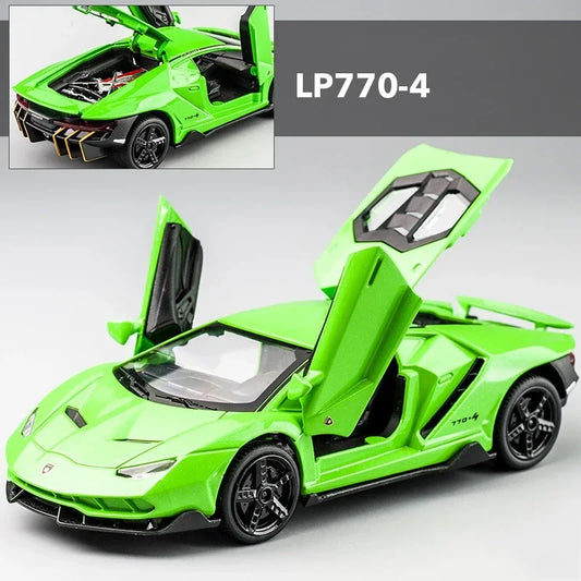 1:32 Lamborghini LP770 750 Alloy Sports Car Model Diecasts & Toy Vehicles Sound Light Super Racing Lifting Tail Pull Car Toy