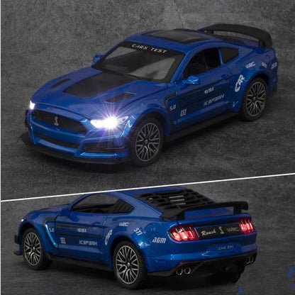 1:32 Ford Mustang Shelby GT500 Alloy Sports Car Model Diecasts Metal Toy Vehicles Car Model Simulation Collection Gift