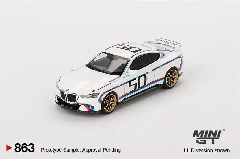 MINI GT 1:64 CSL White Collection Miniature DieCast Model Car