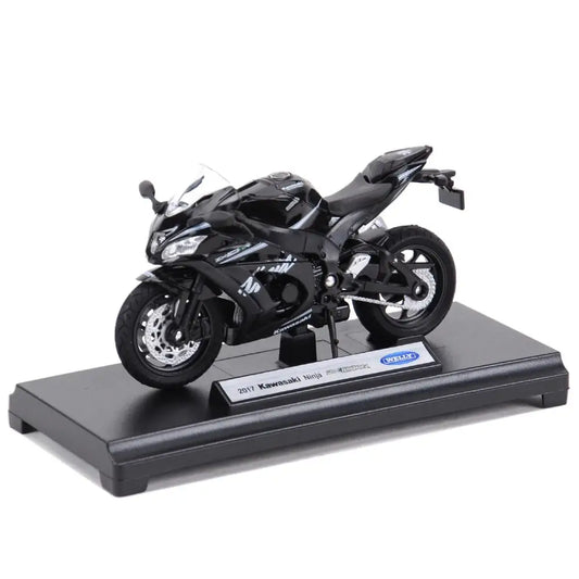 Welly 1:18 Kawasaki2017 Ninja ZX-10RR Die Cast Vehicles Collectible Hobbies Motorcycle Model Toys
