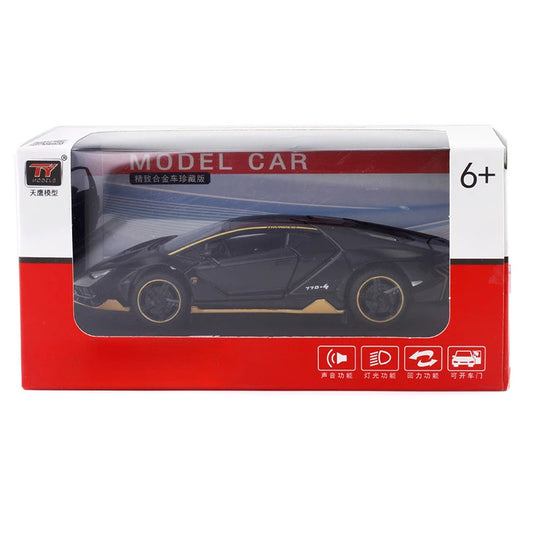 1:32 Lamborghini LP770 750 Alloy Sports Car Model Diecasts & Toy Vehicles Sound Light Super Racing Lifting Tail Pull Car Toy