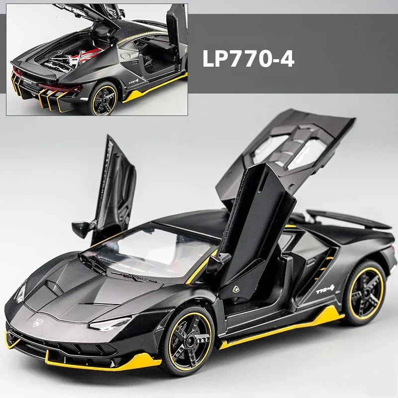 1:32 Lamborghini LP770 750 Alloy Sports Car Model Diecasts & Toy Vehicles Sound Light Super Racing Lifting Tail Pull Car Toy