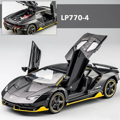 1:32 Lamborghini LP770 750 Alloy Sports Car Model Diecasts & Toy Vehicles Sound Light Super Racing Lifting Tail Pull Car Toy