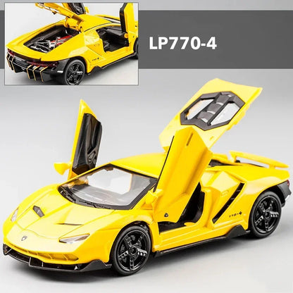 1:32 Lamborghini LP770 750 Alloy Sports Car Model Diecasts & Toy Vehicles Sound Light Super Racing Lifting Tail Pull Car Toy