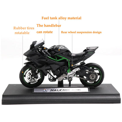 3pcs 1: 18 alloy+plastic car decoration off-road vehicle collection office model toy die-casting motorcycle simulation portable