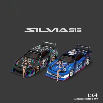 TIME MICRO 1:64 S15-HKS Painting Alloy Car Model Model Car Collection& Display& Gift ﻿